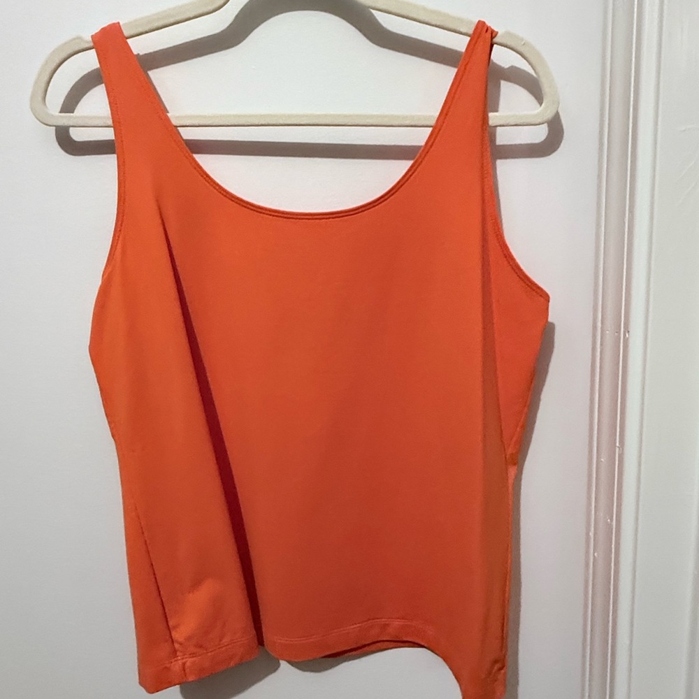 Chicos - Vibrant Orange  Sleeveless Tank Top w Adjustable Straps - CHICOS SIZE 2